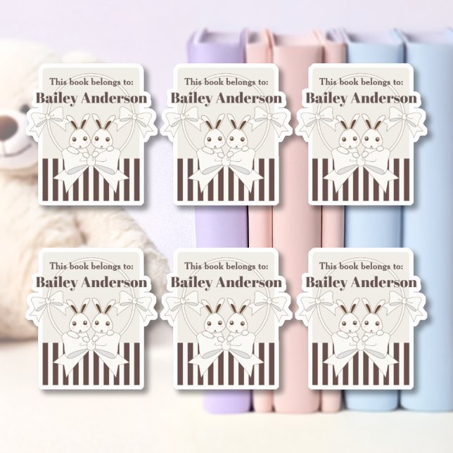 Classic Modernes Niedliches Buchzeichen Aufkleber (Von Creator hochgeladen)