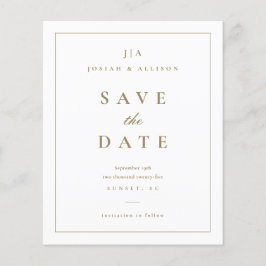 Classic Monogram Budget Save the Date