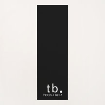 Classic Monogram Elegant Minimal Black White Style