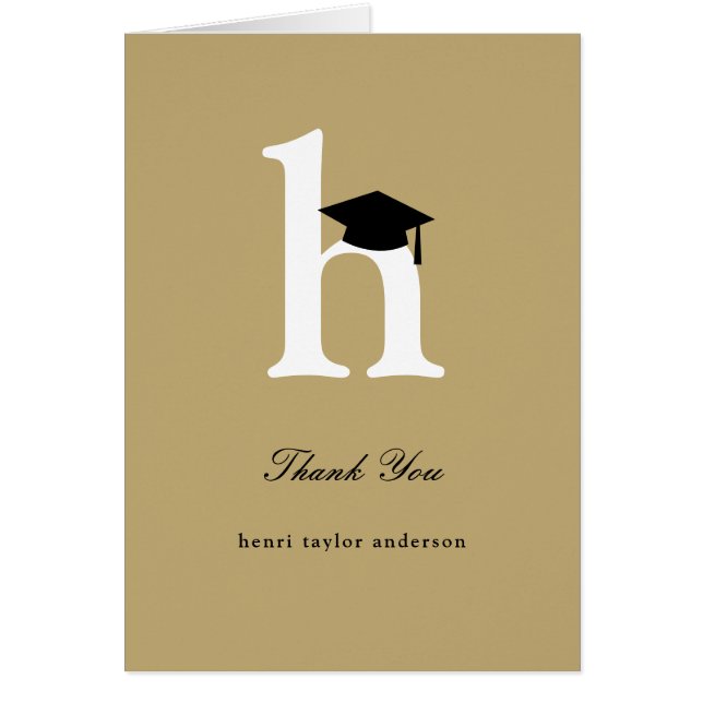 Classic Monogram H Graduation Cap Foto Vielen Dank (Vorne)