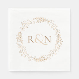 Classic Monogram Laurel Garland Serviette