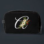 Classic monogram red white flower mother gift waschbeutel<br><div class="desc">Need a great Mother's Day gift idea? I've got you covered! This Classic Monogram Toiletry Bag is bound to make Mom happy. Imagine her delight when she sees this cute and spacious bag, with its lovely monogram and pretty red and white watercolor flowers! It's not just beautiful, it's really useful...</div>