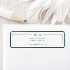 Classic Monogram Smoke Green Border Address