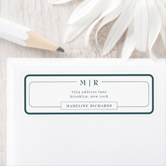 Classic Monogram Smoke Green Border Address (Insitu)