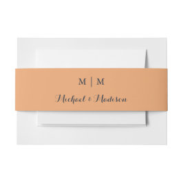 Classic Monogram Wedding Invitation Bly Band