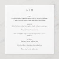Classic Monogram White Custom Wedding Square