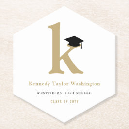 Classic Monogramm K und Graduationskappen Grad Par Untersetzer