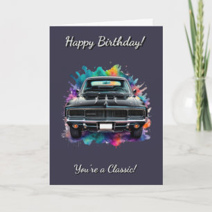Classic Mopar Charger Muscle Car Geburtstag Karte