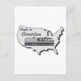 Classic Motor Zuhause made in America Postkarte
