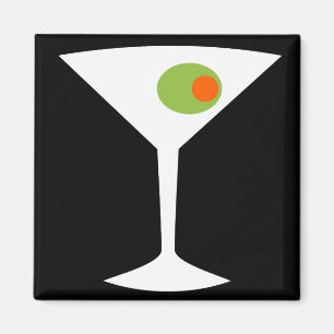 Classic Movie Martini Magnet (schwarz)