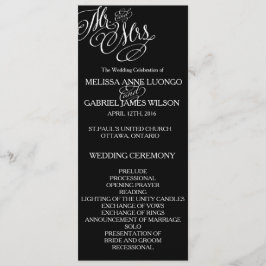 Classic Mr. & Mrs. Wedding Program Programm