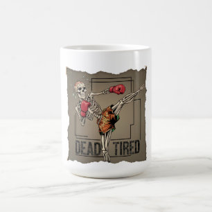 Classic Muay Thai Skeleton Fighter Tasse