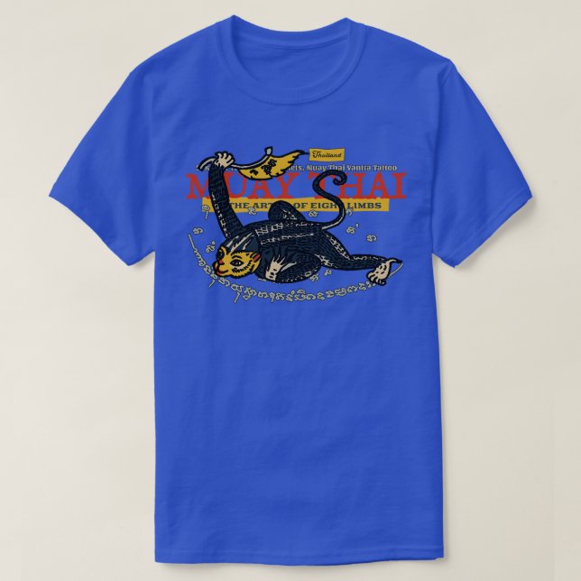 Classic Muay Thai Tattoo Monkey T-Shirt (Design vorne)