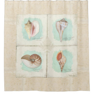 Classic Muscheln Beach Ocean Shore Coastal Dekorat Duschvorhang