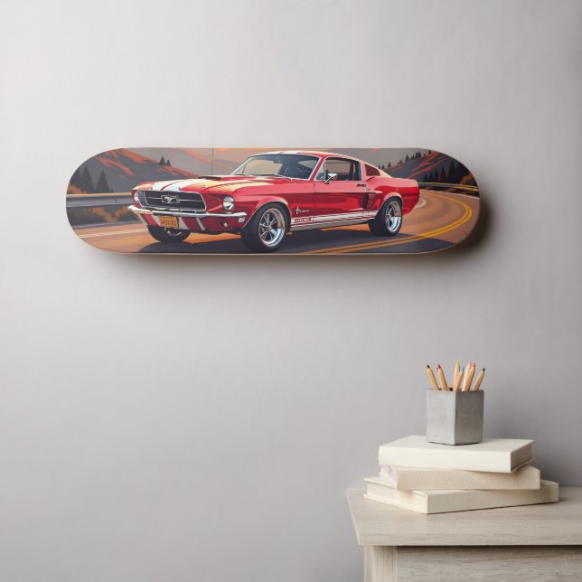 Classic Muscle Car 1967 Skateboard (Wandkunst (Horz))