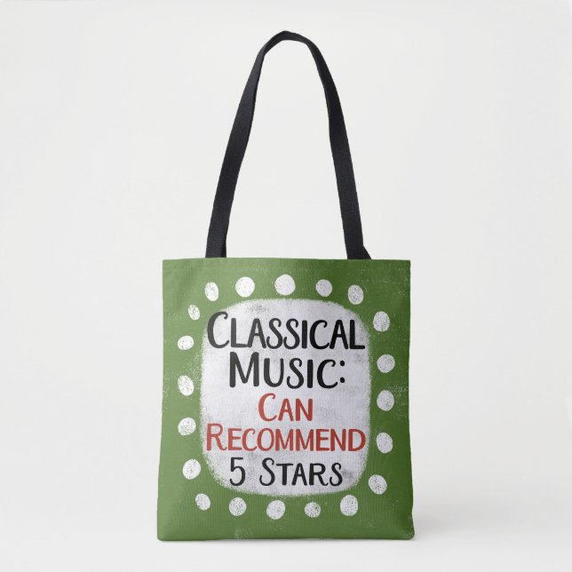 Classic Music Review 5 Stars Tote Bag (Vorderseite)