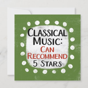 Classic Music Review 5 Sterne Grußkarte Karte