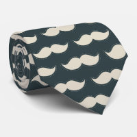 Classic Mustache Pattern on Black