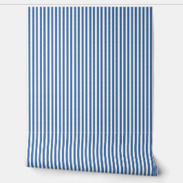 Classic Nautical Blue and White Ticking Stripe Tapete
