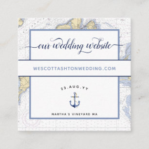 Classic Nautical Wedding Website Martha's Vineyard Begleitkarte