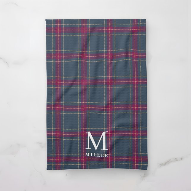 Classic Navy and Red Tartan Plaid Christmas Geschirrtuch (Von Creator hochgeladen)