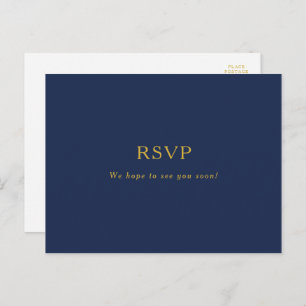 Classic Navy Blue   Gold Menu Choice UAWG Postcard Postkarte