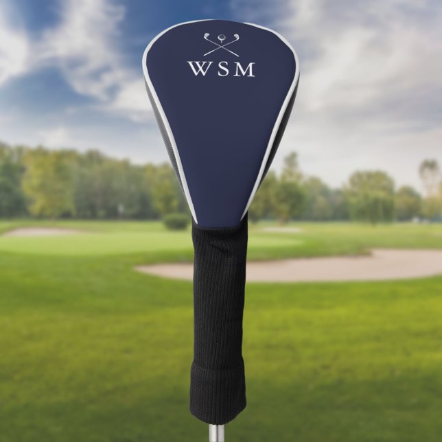 Classic Navy Blue Personalisiert Monogram Golf Clu Headcover (Von Creator hochgeladen)