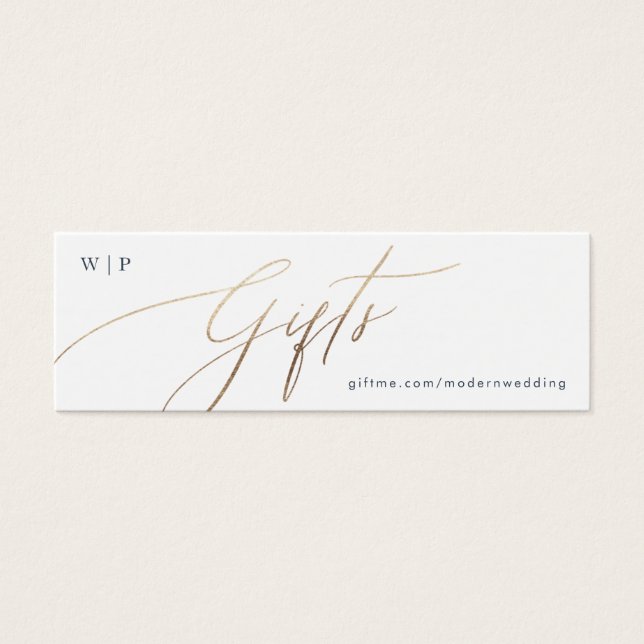 Classic Navy Blue White Elegant White Gold Geschen (Vorderseite)