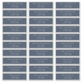 Classic Navy Blue White individuelle Hochzeitsadre Aufkleber