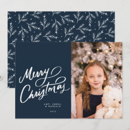 Classic Navy Hand Briefe frohe Weihnachten