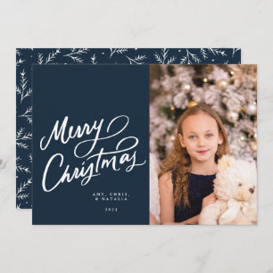 Classic Navy Hand Briefe frohe Weihnachten