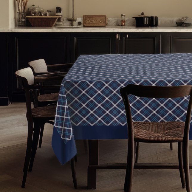 Classic Navy Kariert Tablecloth Farmhouse Charm Tischdecke (Classic Navy Plaid Tablecloth Farmhouse Charm)