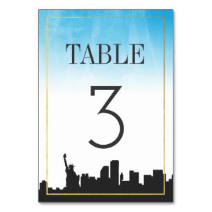 Classic New York Wedding Tischnummer