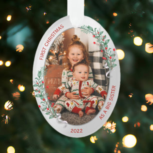 Classic Newborn 1. Weihnachts Big Sister Ornament