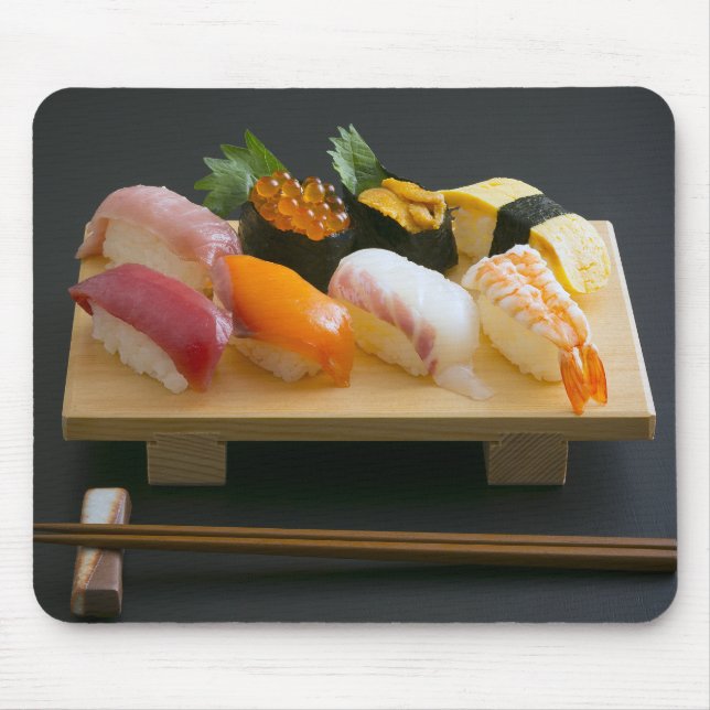 Classic Nigiri Set – Traditional Sushi Mouse Pad Mousepad (Vorne)