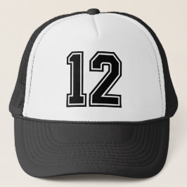 Classic Number 12 Trucker Hat Truckerkappe
