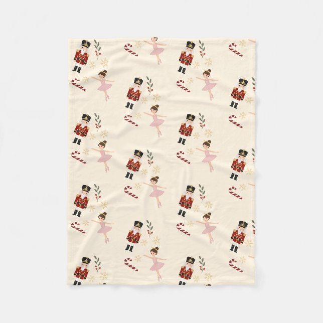 Classic Nutcracker Christmas Sherpa Blanket Fleecedecke (Vorderseite)