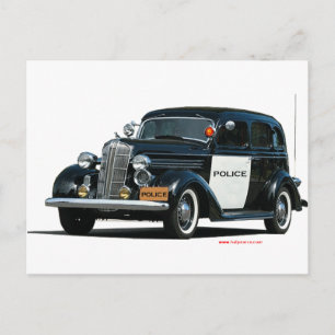 Classic_Old_Police_Car Postkarte