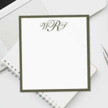 Classic Olive Green Monogram