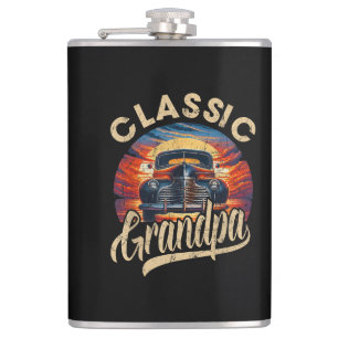 Classic Opa Funny Sprichwort Car Lover Vater Pap Flachmann