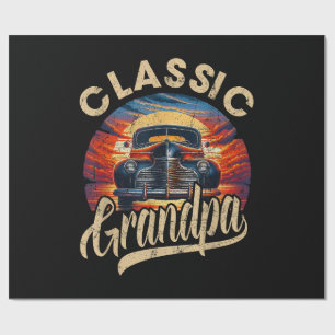 Classic Opa Funny Sprichwort Car Lover Vater Pap Geschenkpapier
