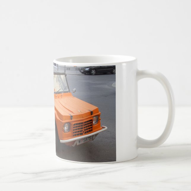 Classic Orange Citroën Mehari Kaffeetasse (Rechts)