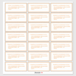 Classic Orange Guest Mailing Labels 21 pro Blatt