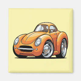 Classic Orange Toon Car Magnet