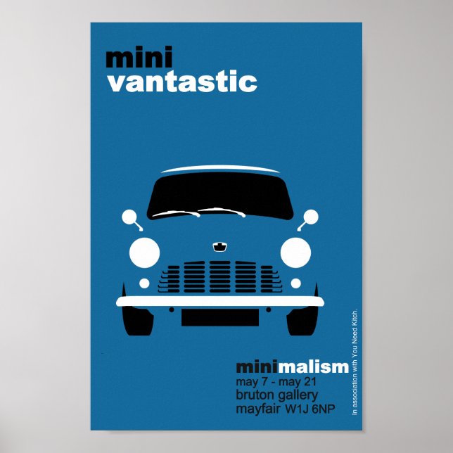 Classic Original Austin Mini Van Exhibition Poster (Vorne)