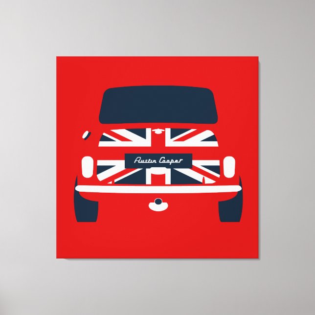 Classic Original Union Jack, Austin Mini Cooper Leinwanddruck (Vorderseite)