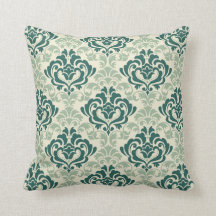 Classic Ornamental Damask Green
