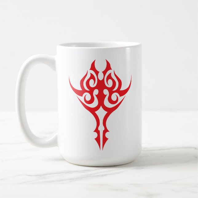 Classic Ornamental Floral Border Elegant Design Kaffeetasse (Links)