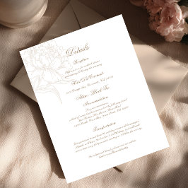 Classic Outline Floral Details Enclosure Card Begleitkarte