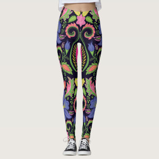 Classic Pansy: Vintages Blumenmuster Leggings